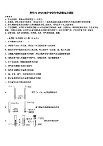 焦作市2026年中考化学考试模拟冲刺卷（含答案解析）
