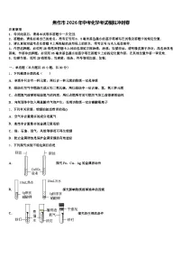 焦作市2026年中考化学考试模拟冲刺卷（含答案解析）