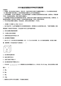 2026届山东省烟台市中考化学五模试卷（含答案解析）