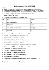 赣州市2025-2026学年中考化学模试卷（含答案解析）
