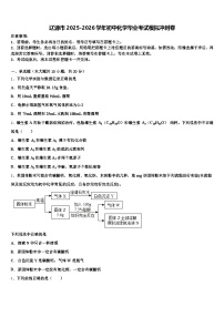 辽源市2025-2026学年初中化学毕业考试模拟冲刺卷（含答案解析）