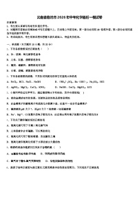 云南省临沧市2026年中考化学最后一模试卷（含答案解析）