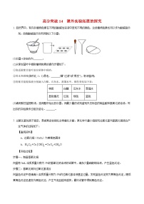 中考化学二轮专题复习 实验探究题突破练习14  课外实验拓展的探究（2份，原卷版+解析版）