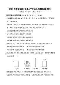 2026年安徽省初中学业水平考试化学模拟试题卷(二)