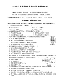 2026年辽宁沈阳市中考模拟化学测试卷含答案（一）