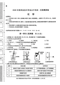 2026年陕西初中学业水平考试仿真摸底化学试卷