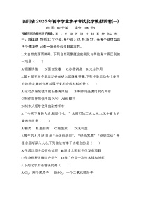 2026年四川省初中学业水平考试化学模拟试卷(一)
