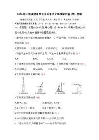 2026年云南省初中学业水平考试化学模拟试卷(四)