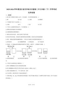 2025-2026学年黑龙江省齐齐哈尔市富裕县第二中学九年级（下）开学化学试卷（含答案）