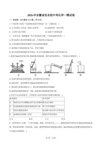 2026年安徽省优名校中考化学一模试卷（含答案）