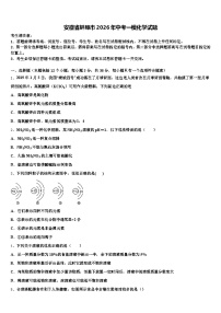 安徽省蚌埠市2026年中考一模化学试题（含答案解析）