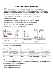 2026年甘肃省兰州市中考冲刺卷化学试题（含答案解析）