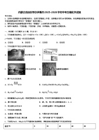 内蒙古自治区鄂尔多斯市2025-2026学年中考五模化学试题（含答案解析）
