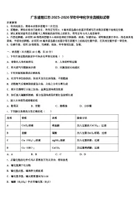 广东省阳江市2025-2026学年中考化学全真模拟试卷（含答案解析）