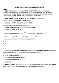 昭通市2025-2026学年中考试题猜想化学试卷（含答案解析）