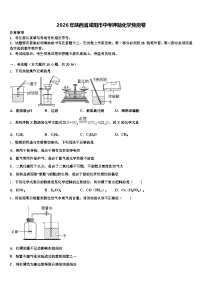 2026年陕西省咸阳市中考押题化学预测卷（含答案解析）