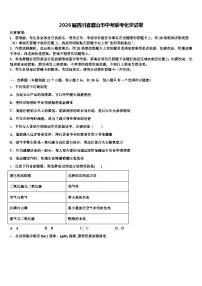 2026届四川省眉山市中考联考化学试卷（含答案解析）
