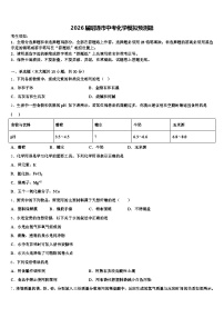 2026届昭通市中考化学模拟预测题（含答案解析）