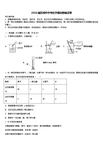 2026届苏州市中考化学模拟精编试卷（含答案解析）