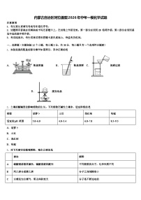 内蒙古自治区阿拉善盟2026年中考一模化学试题（含答案解析）