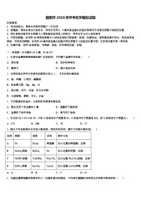 信阳市2026年中考化学模拟试题（含答案解析）