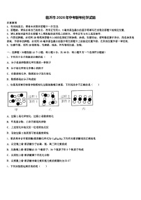 临沂市2026年中考联考化学试题（含答案解析）