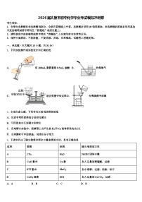 2026届太原市初中化学毕业考试模拟冲刺卷（含答案解析）