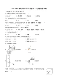 2025-2026学年天津三中九年级（下）开学化学试卷-自定义类型