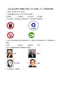 2025-2026学年广西南宁市四十七中九年级（下）开学化学试卷-自定义类型