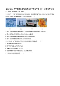 2025-2026学年黑龙江省哈尔滨113中学九年级（下）开学化学试卷-自定义类型