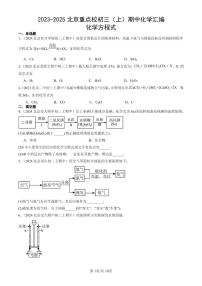 2023-2025北京重点校初三（上）期中化学汇编：化学方程式练习