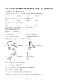 2025-2026学年辽宁省鞍山市华育高新学校九年级（下）月考化学试卷（含答案）
