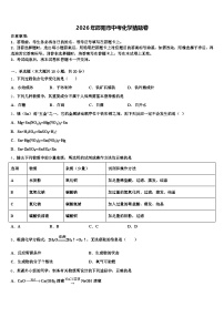 2026年邵阳市中考化学猜题卷（含答案解析）