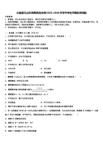 云南省文山壮族苗族自治州2025-2026学年中考化学模拟预测题（含答案解析）