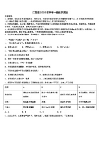 江苏省2026年中考一模化学试题（含答案解析）