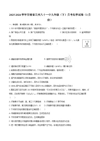 2025-2026学年甘肃省兰州八十一中九年级（下）月考化学试卷（3月份）-自定义类型