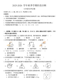 广东省惠州市博罗县2025-2026学年九年级上学期期中考试化学试卷