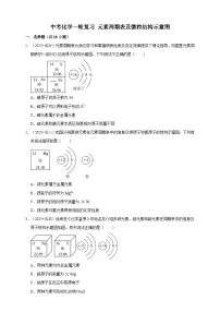 中考化学第一轮复习元素周期表及微粒结构示意图专项练习（含解析）