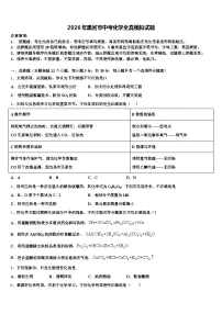 2026年黑河市中考化学全真模拟试题（含答案解析）