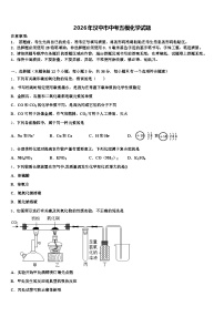 2026年汉中市中考五模化学试题（含答案解析）
