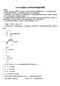 2026年江西省九江市中考化学考试模拟冲刺卷（含答案解析）