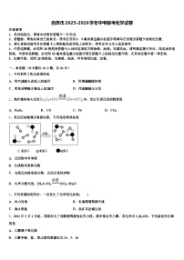 自贡市2025-2026学年中考联考化学试卷（含答案解析）