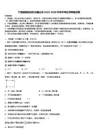 宁夏回族自治区石嘴山市2025-2026学年中考化学押题试卷（含答案解析）