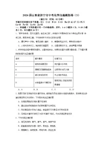 2026年山东济宁市中考模拟化学自编卷含答案（3）