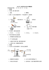 2026年上海市中考模拟化学自编卷含答案1