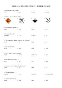 2025~2026学年北京丰台区初三上学期期末化学试卷（有答案解析）