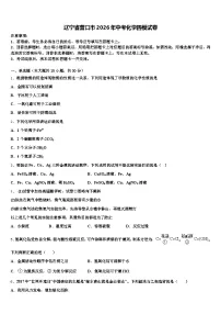 辽宁省营口市2026年中考化学四模试卷（含答案解析）
