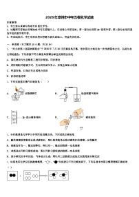 2026年漳州市中考五模化学试题（含答案解析）