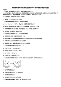 贵州省黔南布依族苗族自治州2026年中考化学模拟预测题（含答案解析）