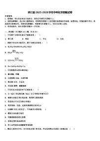 浙江省2025-2026学年中考化学四模试卷（含答案解析）